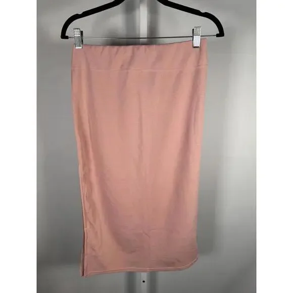 NWT Halara Ribbed High Waisted Bodycon Midi Casual Skirt Mellow Rose Medium - Picture 7 of 15